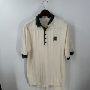 Vintage Willow Pointe Short Sleeve USA Made Pearce Golf Polo Shirt White Size M
